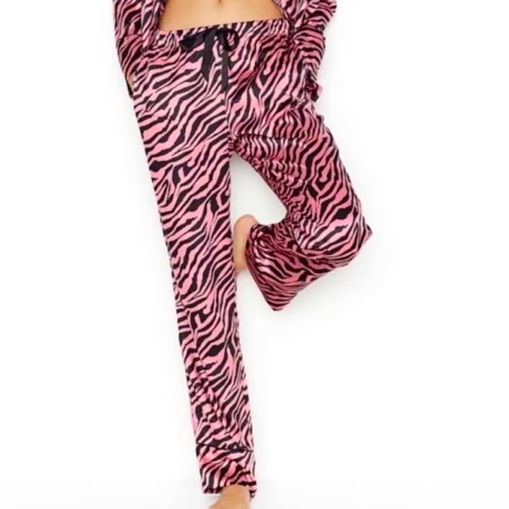 Women's Pink Zebra Print Pajama Pants - Cozy Sleepwear